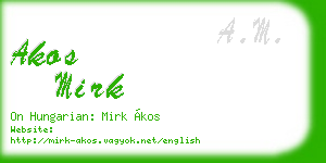 akos mirk business card